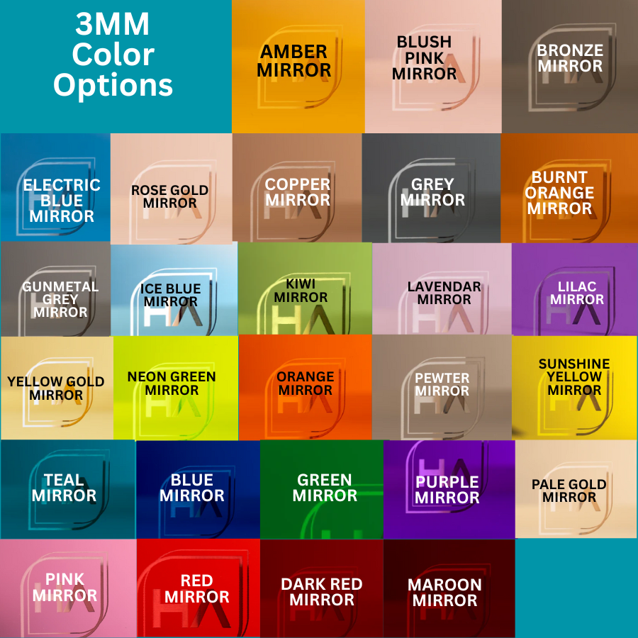 Acrylic By The Sheet - 3MM - TESTING