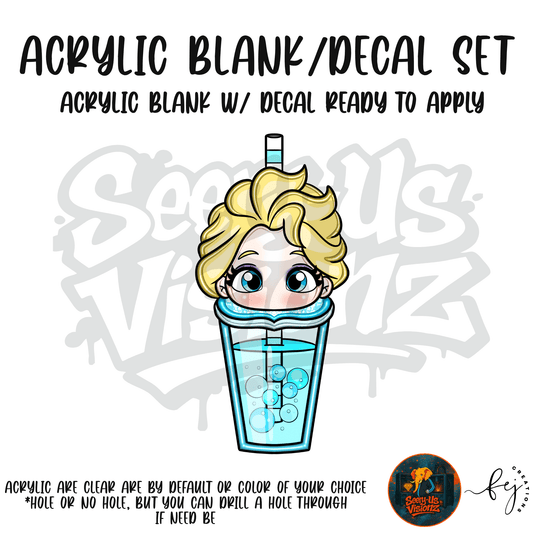 Ice Braid Tumbler Girl Acrylic & Decal Kit