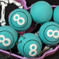 8 Ball Fidget Clicker Keychain