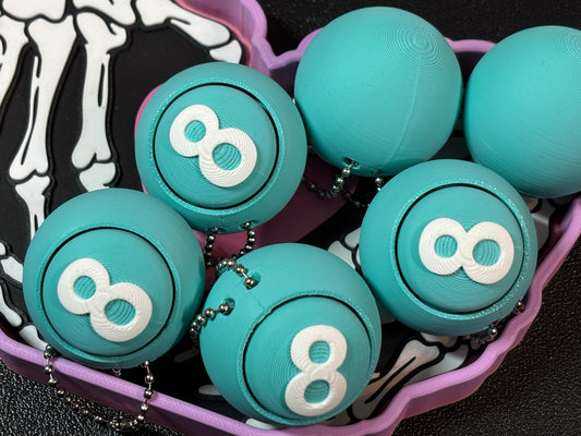 8 Ball Fidget Clicker Keychain