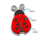 Lady Bug Double Fidget Clicker