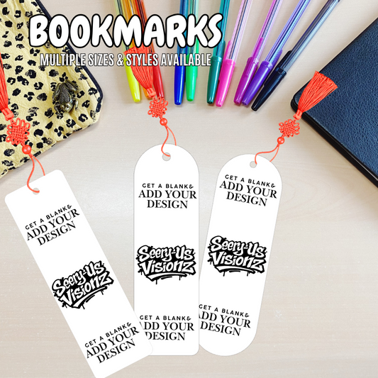 Acrylic Bookmark Blanks -5 Pack Multiple Sizes Available