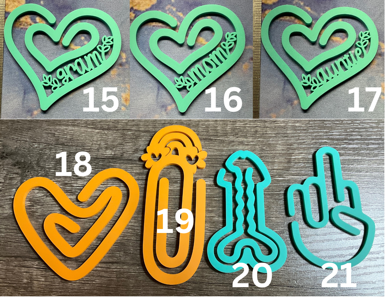 Jumbo Paperclip Blanks-  Sublimation Acrylic- 5 Pack
