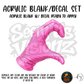 Medical Single Glove Pink Acrylic & Decal Kit