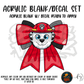 Fire Pup Bow Acrylic & Decal Kit