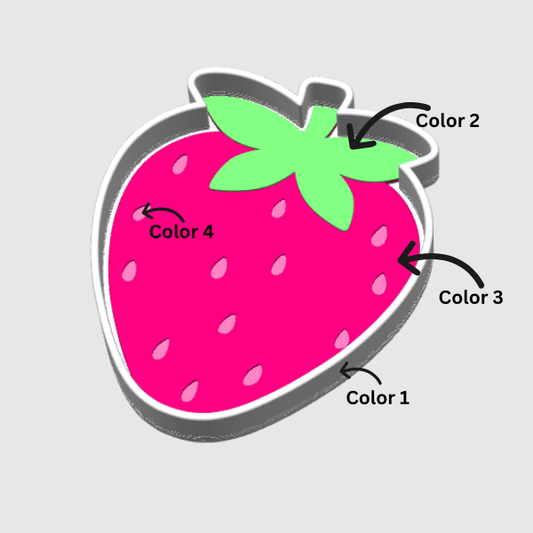 Strawberry Trinket & Bead Tray 3D Printed