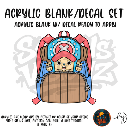 Pirate Straw Hat Backpack Acrylic & Decal Kit