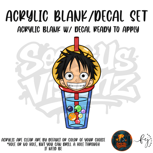 Straw Hat Adventure Cup Acrylic & Decal Kit