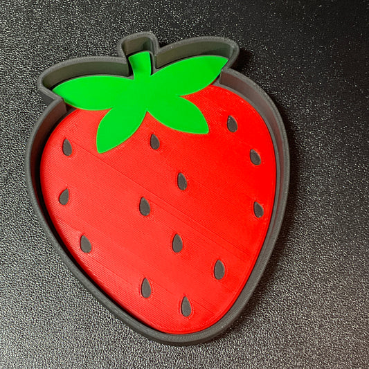 Strawberry Trinket & Bead Tray 3D Printed
