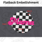 Checkered Mama - Embellishment Flatback Charm