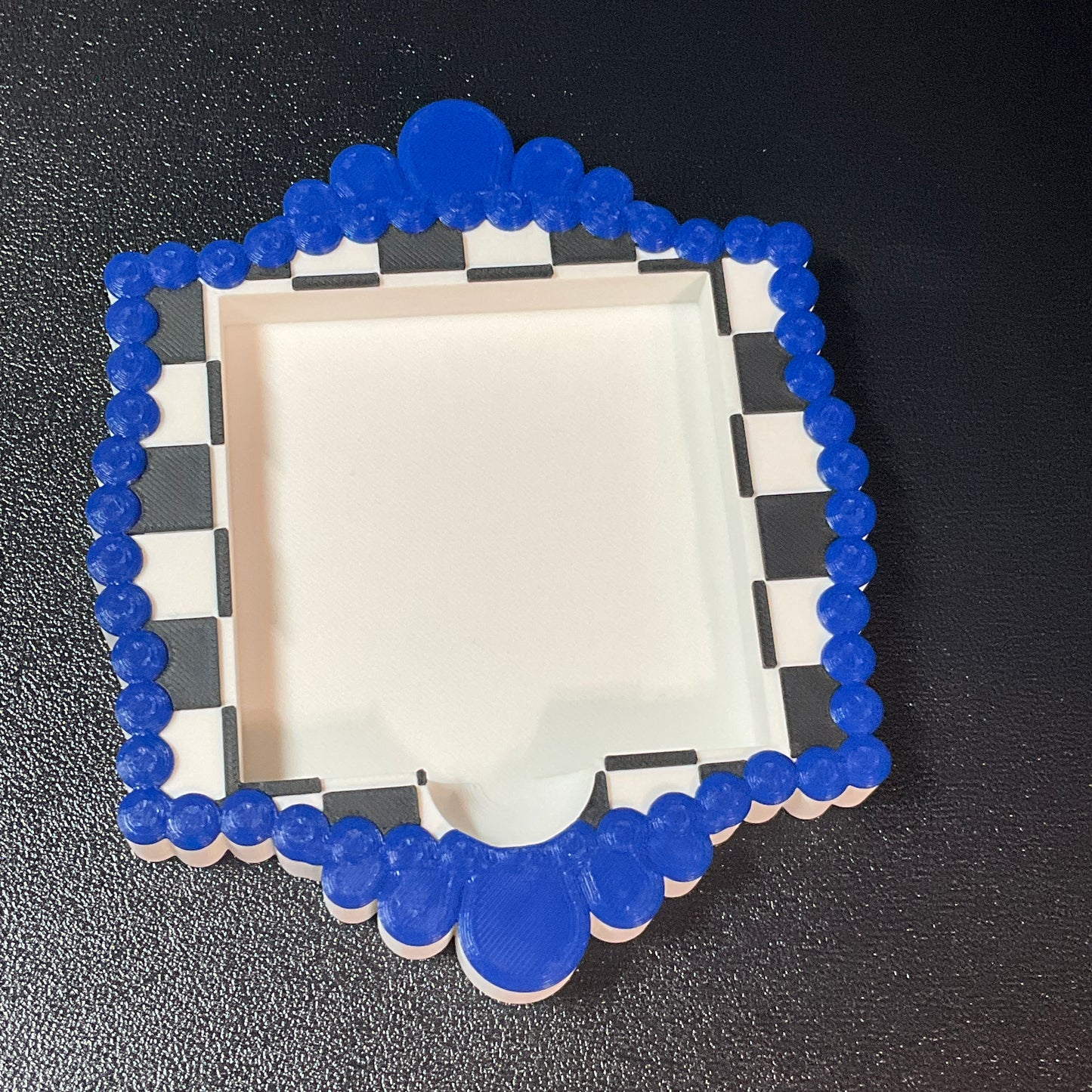 Checkered Turquoise Sticky Note Holder