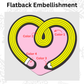 Heart Pencil - Embellishment Flatback Charm