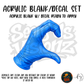 Medical Single Glove Blue Acrylic & Decal Kit
