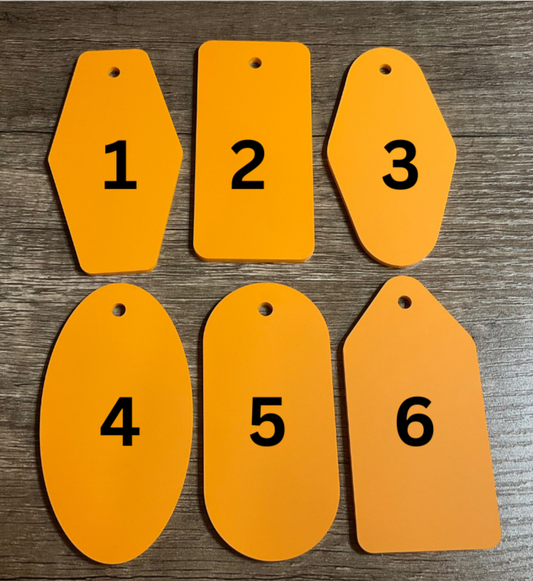 Retro Keychains- Sublimation Acrylic 5 Pack