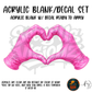 Medical Gloves Pink Acrylic & Decal Kit