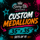 Tiny Branding Medallions .35" x .35" - Set of 15
