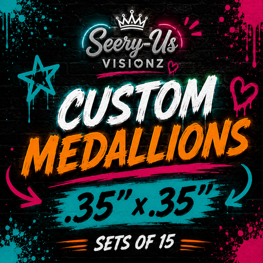 Tiny Branding Medallions .35" x .35" - Set of 15