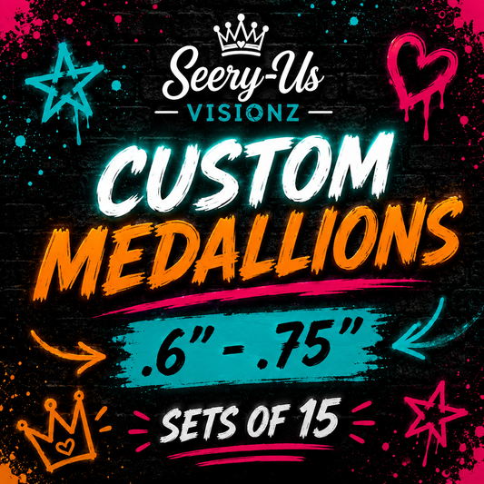 Custom Laser Engraved Medallions .6 - .75" Set of 15