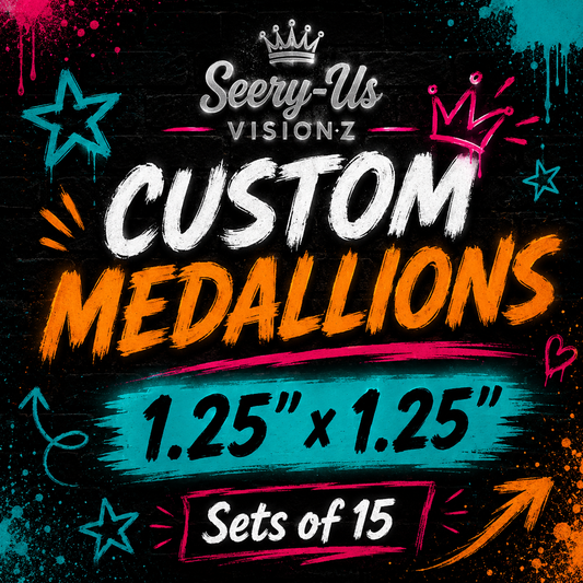 Custom Laser Engraved Medallions 1.25" Set of 15