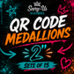 QR Code Branding Medallions 2" - Set of 15