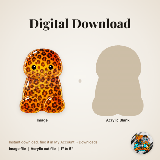 Leopard Jelly acrylic blank and digital download