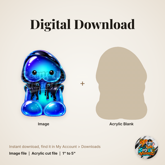Midnight Drip Jelly acrylic blank and digital download