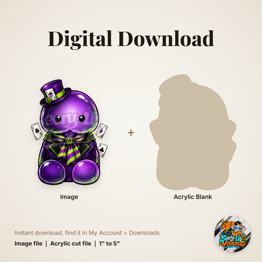 Purple Magician Jelly acrylic blank and digital download