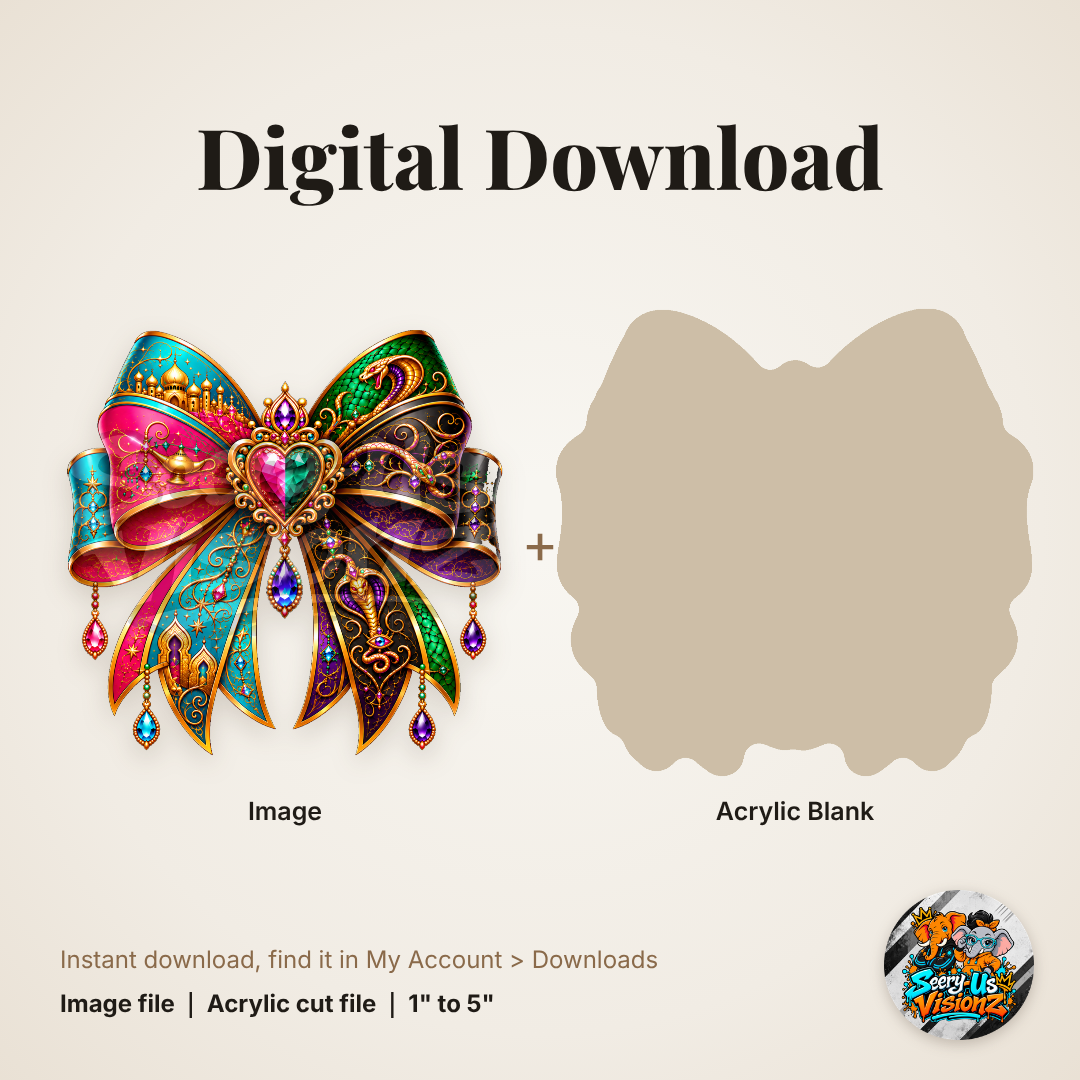 Magic Lamp Cobra Split Bow acrylic blank and digital download