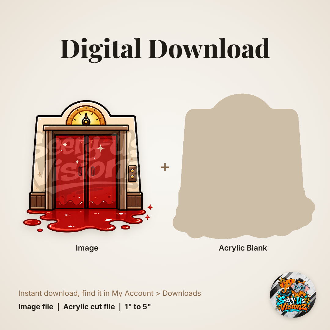 Haunted Elevator acrylic blank and digital download