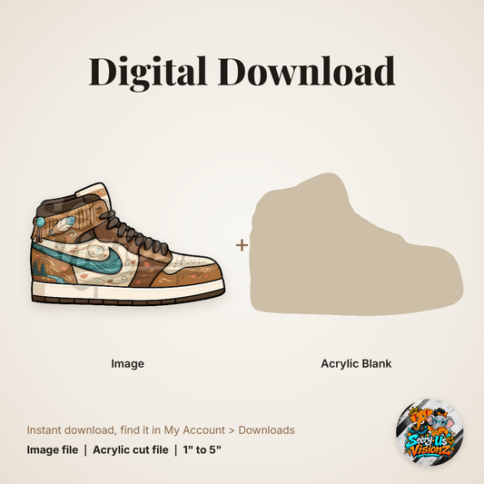 Toy Cowboy Sneaker acrylic blank and digital download