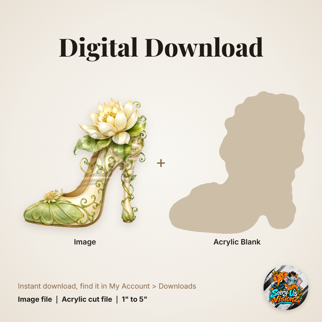 Fantasy Heel 10 acrylic blank and digital download