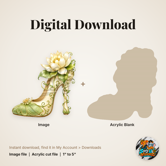 Fantasy Heel 10 acrylic blank and digital download