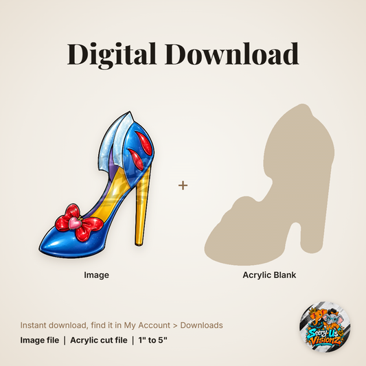 Fantasy Heel 12 acrylic blank and digital download