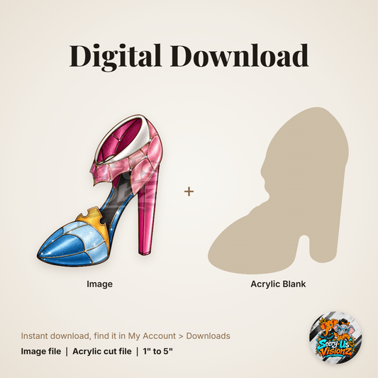Fantasy Heel 13 acrylic blank and digital download