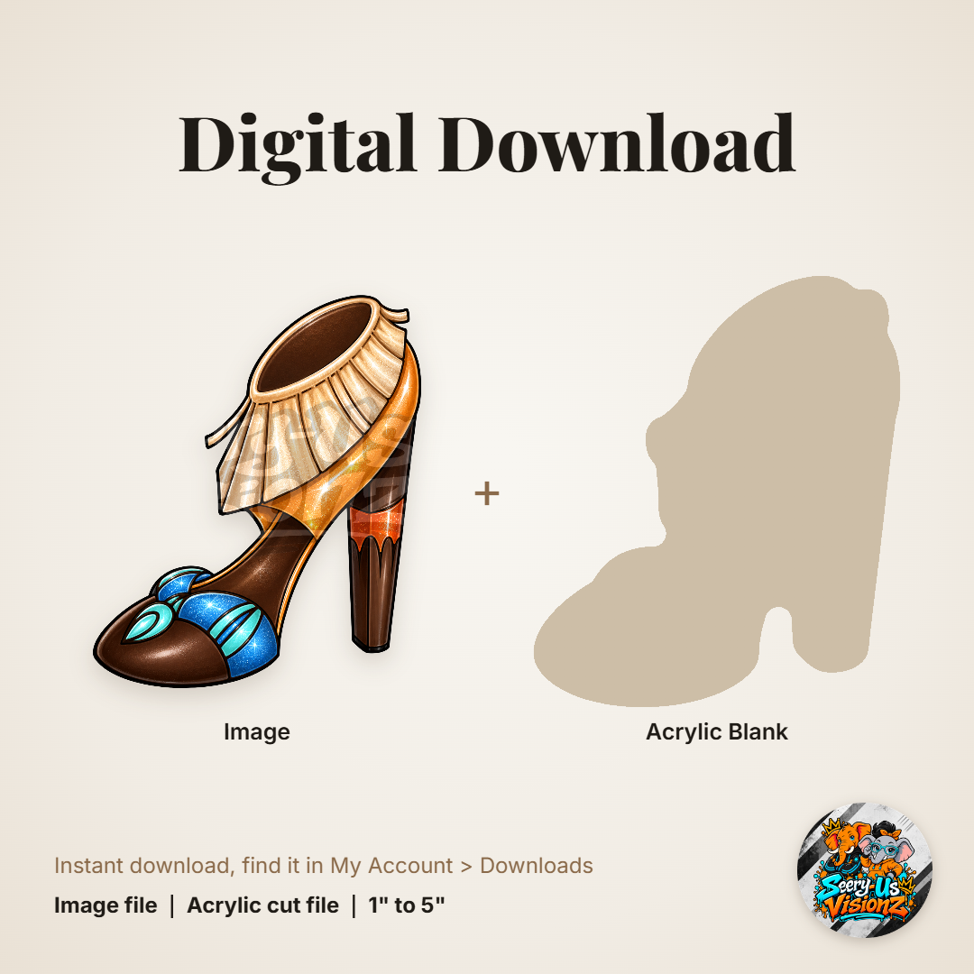 Fantasy Heel 4 acrylic blank and digital download