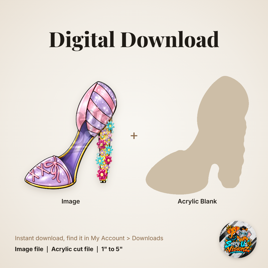 Fantasy Heel 6 acrylic blank and digital download