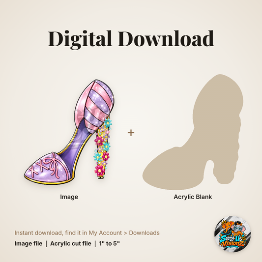 Fantasy Heel 6 acrylic blank and digital download