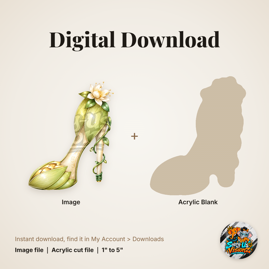 Fantasy Heel 9 acrylic blank and digital download