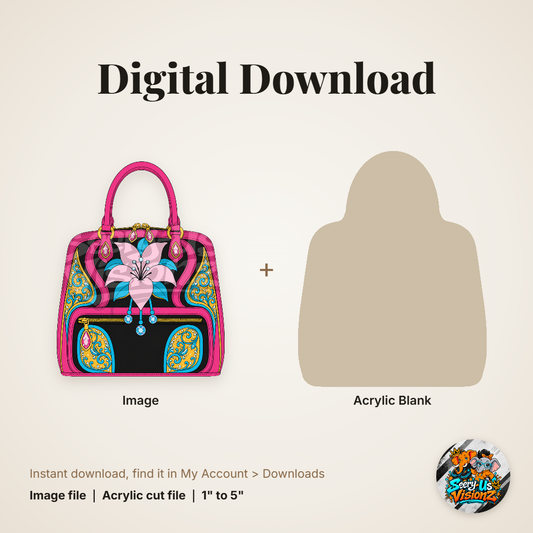 Lily Princess Handbag acrylic blank and digital download