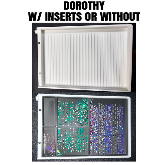 Dorothy – Rhinestone Tray w/ small tray inserts 8" x 9"
