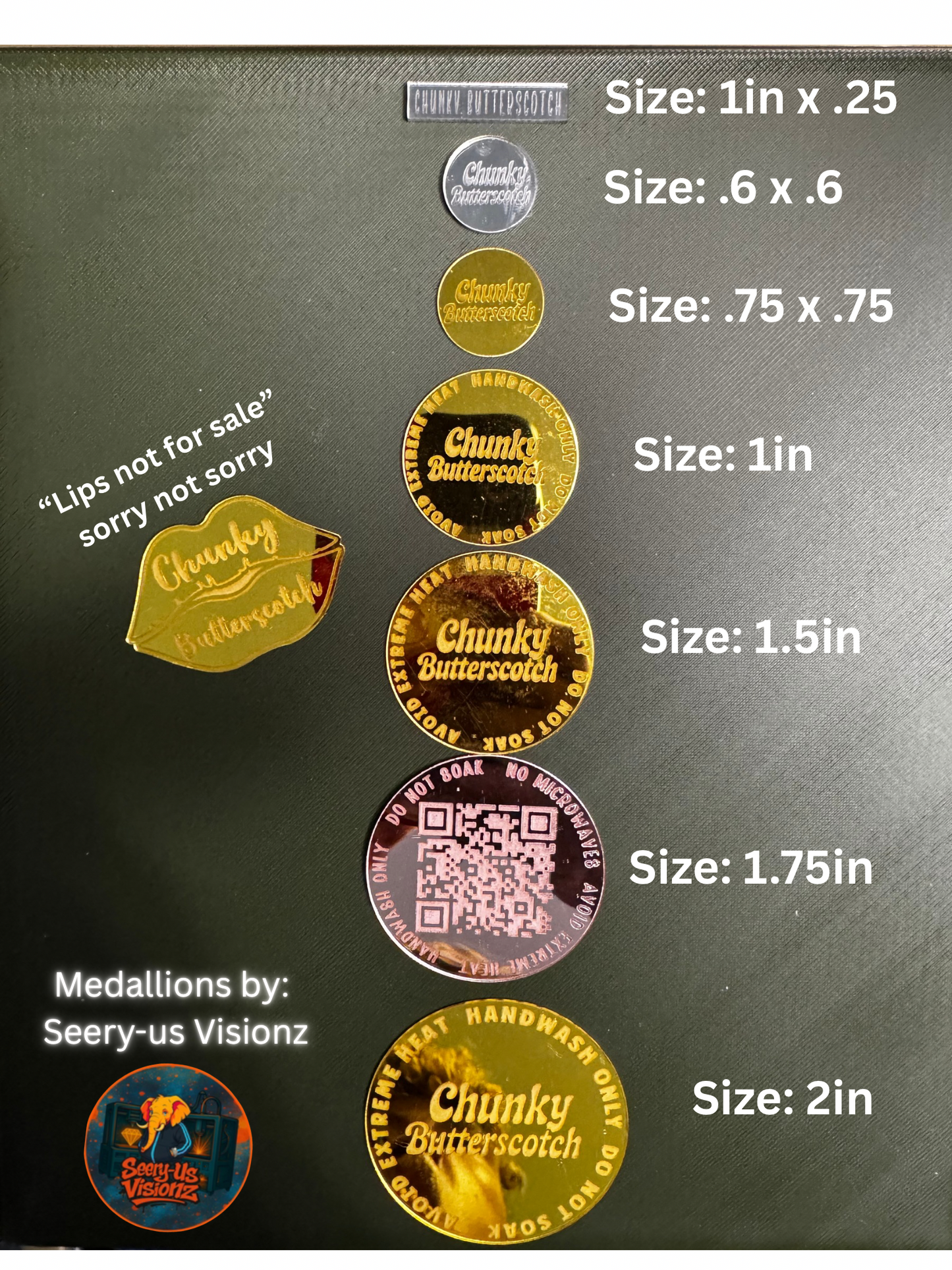 WENDI GST 50 - PACK- Acrylic Branding Medallions