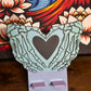 Skeleton Heart Hands Phone Holder