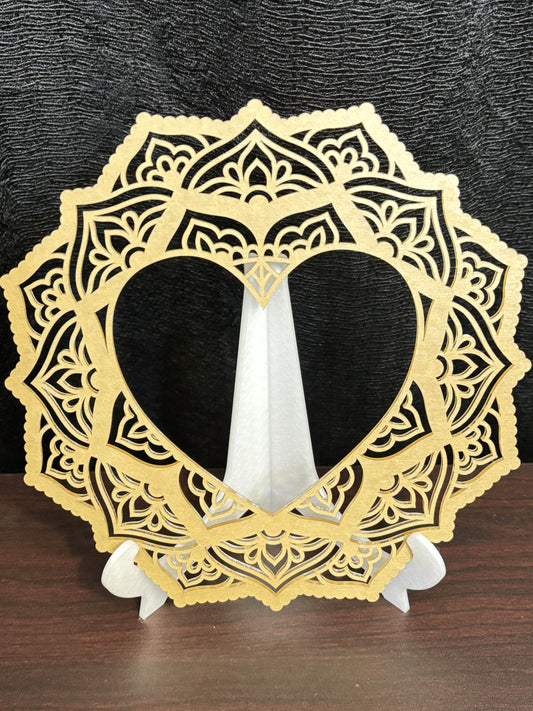 Acrylic Mandala Heart- Blank and ready for you