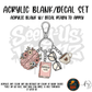 Psychology Charm Set themed acrylic blank with hole at top, multipurpose crafting shape
