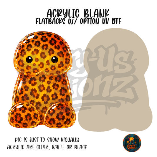 Leopard Jelly acrylic blank, Acrylic & UV DTF Print