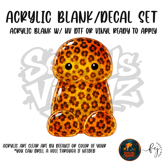 Leopard Jelly acrylic blank and decal kit