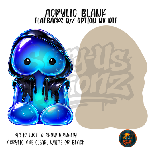 Midnight Drip Jelly acrylic blank, Acrylic & UV DTF Print