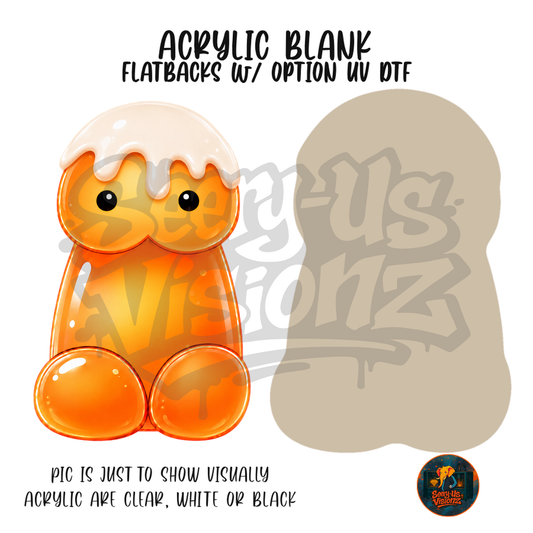 Creamsicle Drip Jelly acrylic blank, Acrylic & UV DTF Print