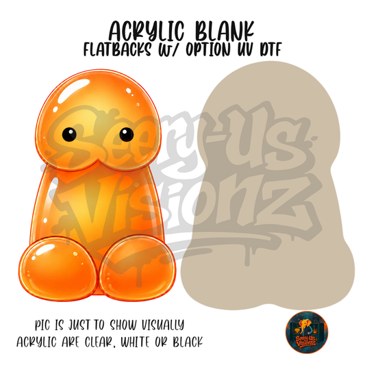 Classic Orange Jelly acrylic blank, Acrylic & UV DTF Print