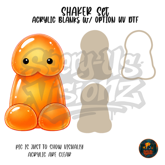 Classic Orange Jelly shaker set acrylic blanks